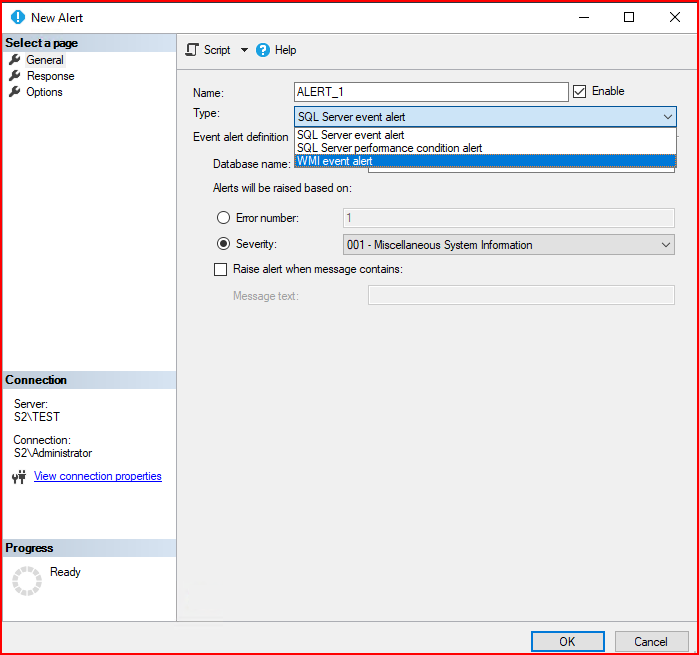 MSSQL Server Agent - Alert Configuration